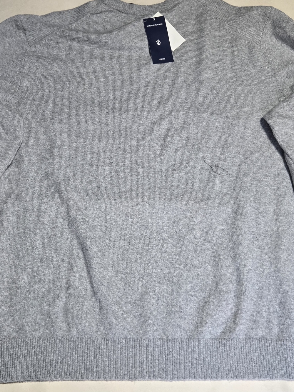 Izod Light Gray Crewneck Sweater